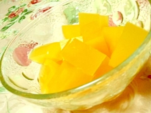 フルーティ❤黄桃とマンゴーの寒天❤